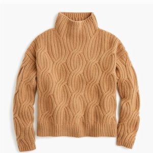 J. Crew Collection cashmere cable knit turtleneck